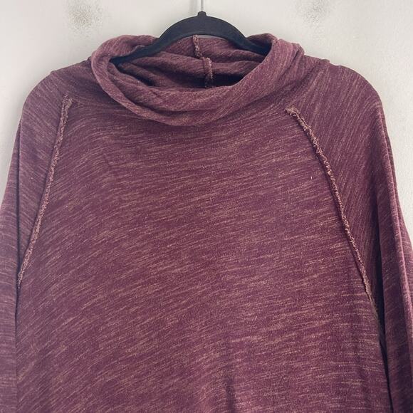 Free People Beach 100% cotton cowl neck knit hi low hem sweater dress sz OS - Picture 3 of 8